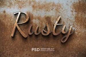Rusty text style effect