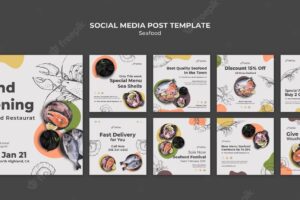 Seafood restaurant social media posts