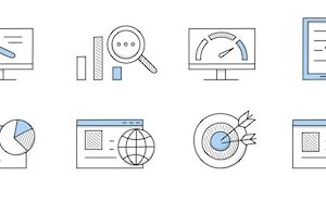 Seo, search engine optimization doodle icons