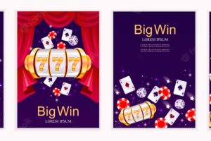 Set of templates for banners, posters, covers, flyers, brochures. online casino. landing page