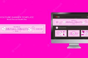 Sexual health youtube channel art template design