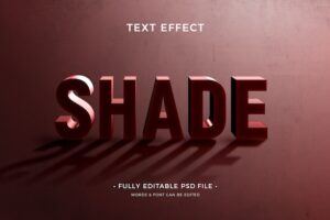 Shade text effect design