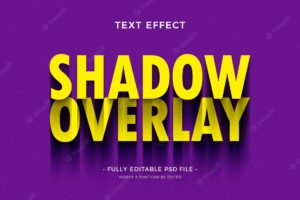 Shadow overlay text effect