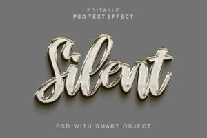 Silent 3d text effect