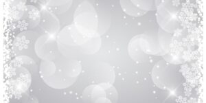 Silver christmas banner design with snowflakes