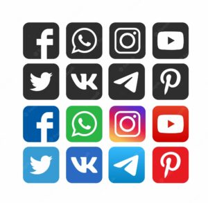 Social media icons set