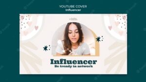 Social media influencer youtube cover template