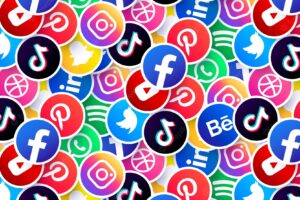 Social media logos background