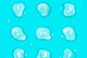 Social media logos pack vector