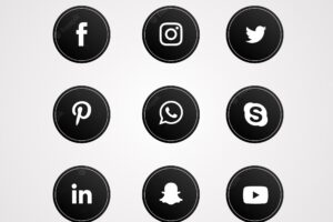 Social media logotype collection