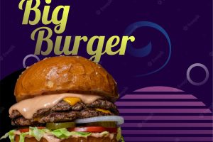 Social media post food burger designs
