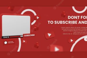 Social media post template youtube channel premium psd