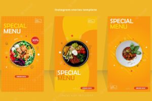 Special food menu instagram stories template