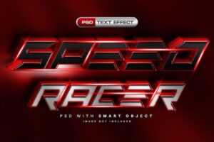 Speed racer text effect