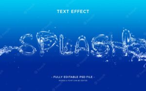 Splash text effect