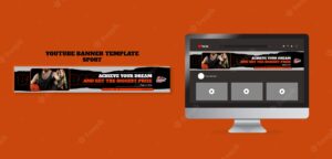 Sport and activity youtube banner template