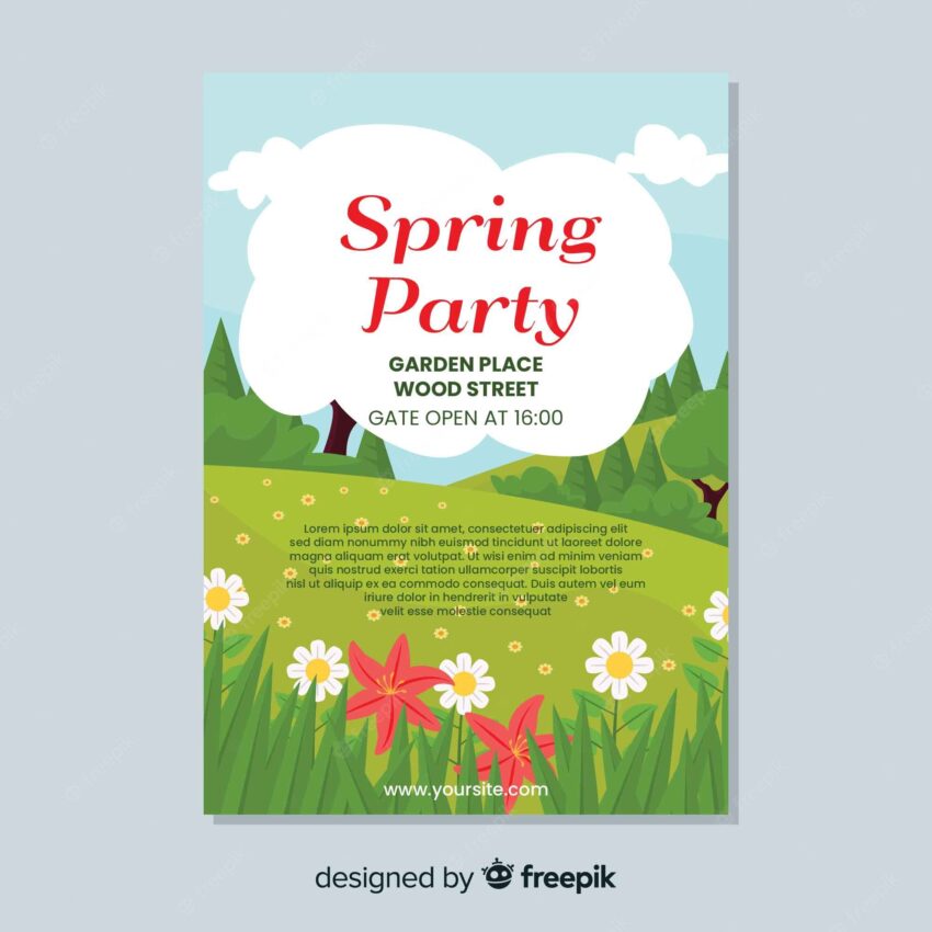 Spring party brochure