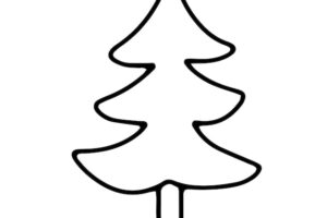 Spruce tree in doodle vector style hand drawn fir