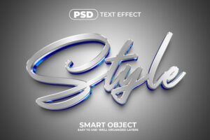 Style 3d editable text effect psd with  premium background