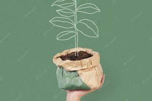 Sustainable planting eco-friendly illustration remix