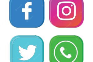 Symbol social media rounded rectangle color