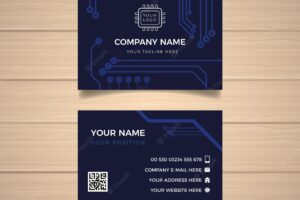 Technology business card template