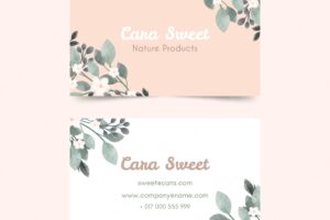 Template floral business card