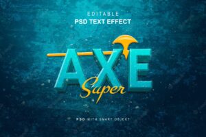 Text effect axe super