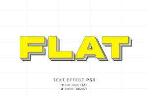 Text effect flat design