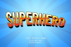 Text effect hero design