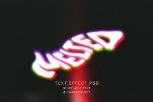 Text effect liquid typography