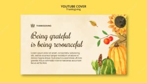 Thanksgiving celebration youtube cover template