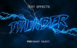 Thunder text effect smart object