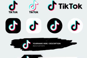 Tiktok logo and lower third collection