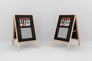 Two advertising stand mockup