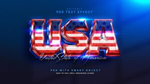 United state of america text effect