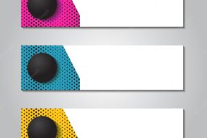 Vector abstract banner web design template retro and pop art colorful style banner design layout