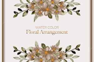 Vector floral watercolor frame collection