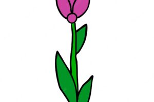 Vector isolated flower cartoon