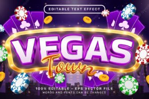 Vegas town 3d text effect and editable text effect