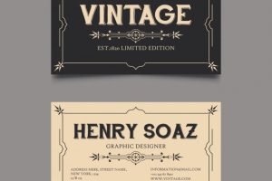 Vintage style corporate card