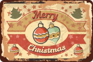 Vintage style greeting card merry christmas editable grunge effects can be easily removed for a brand new clean sign