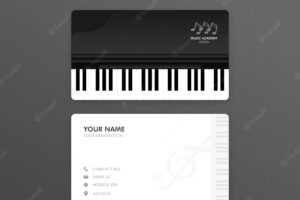 Visiting card for musician