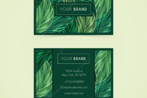 Watercolor floral business card template