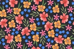 Watercolor  small flowers pattern design