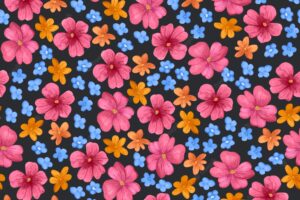 Watercolor  small flowers pattern design