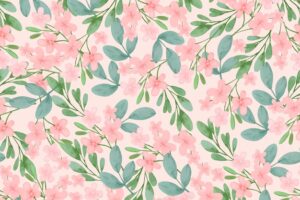 Watercolor small flowers pattern