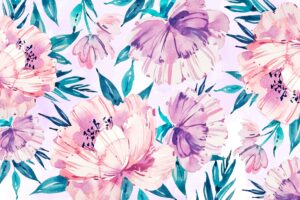 Watercolour floral background with soft colours