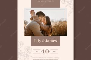 Wedding celebration invitation template