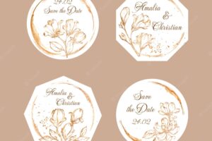 Wedding ceremony labels collection